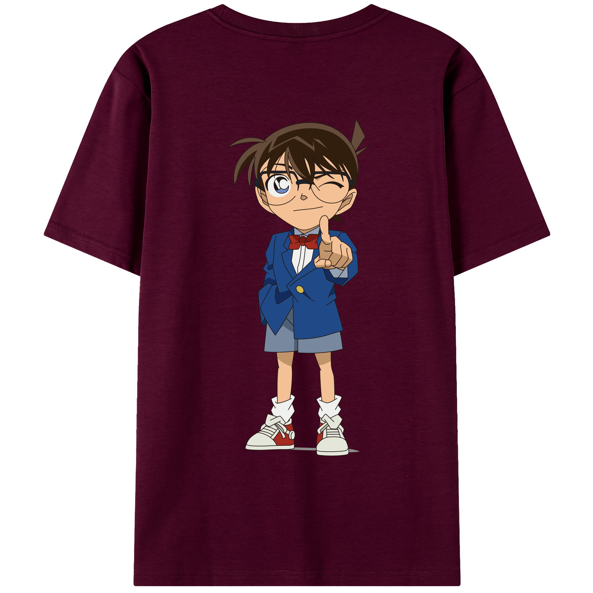 （画像用） 名探偵コナン 江戸川 コナン Detective Conan Conan Edogawa レディース半袖Tシャツ(バックプリント)